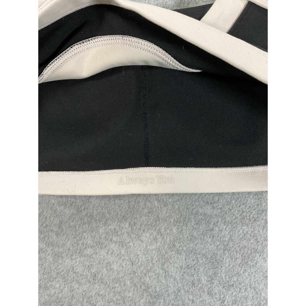 LSKD Always You Sports Bra Black Cream Colorblock Athletic Crop Top 2566 - Picture 4 of 6